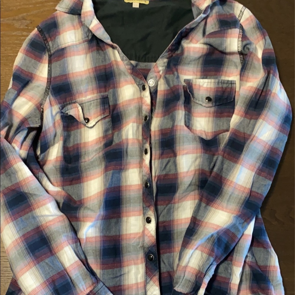 red white and blue flannel